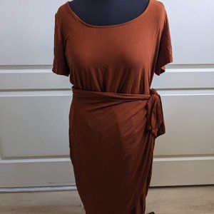 NWT Ava & Viv Dress - sexy faux wrap front stretchy bodycon